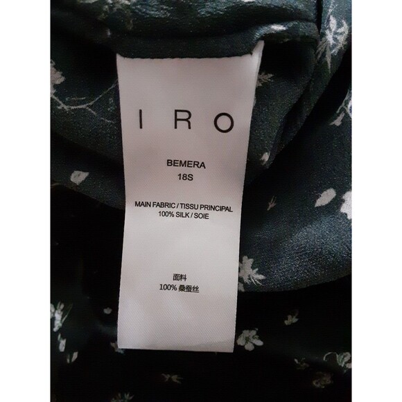 NWOT IRO Bemera 100% Silk Floral Jumpsuit Black And White  EU 36 US 4 - RRP £420 - Picture 9 of 13